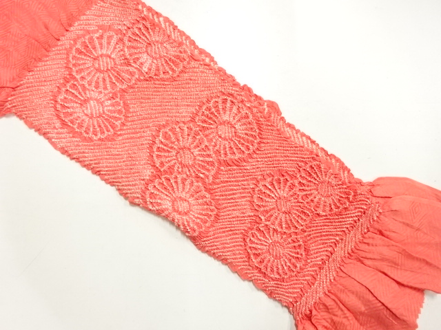 正絹　絞り　帯揚げ